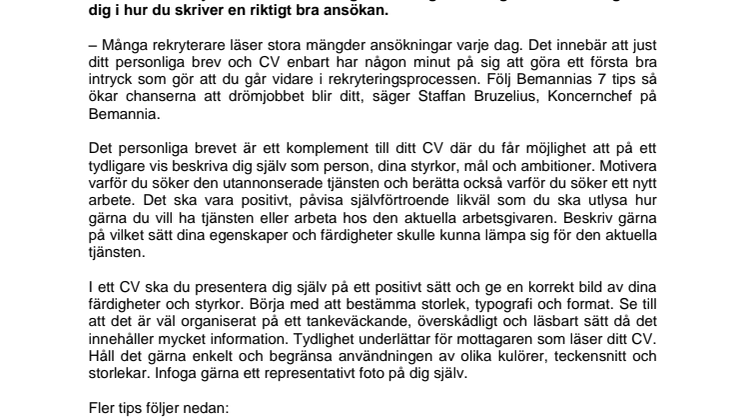 Ansökan som ger dig drömjobbet – 7 konkreta råd 