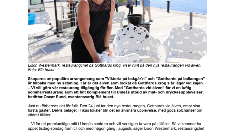 Ny restaurang vid älven – Gotthards krog flyttar ut