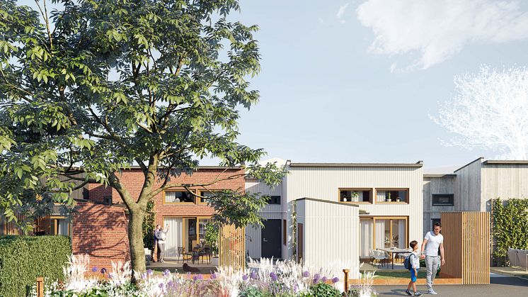 Klart för radhus i Gyllins trädgård
