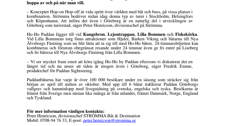 Hop-on Hop-off med Paddan