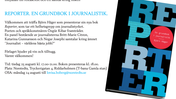 Reporter. En grundbok i journalistik