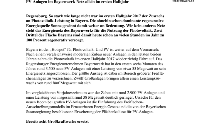 Solarenergie in Bayern weiter auf dem Vormarsch