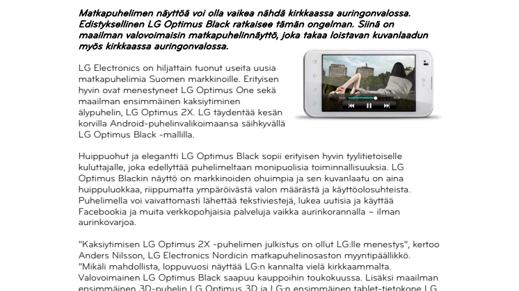 LG esittelee täydellisen kesäpuhelimen
