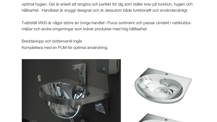 Extra stort tvättställ för omgivningar som kräver produkter med hög hållfasthet