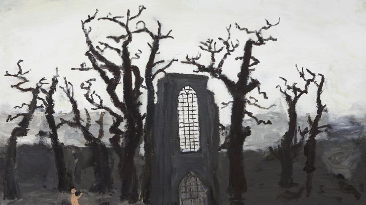 Vi ses i skogen 78x110 cm 2010 av konstnär Kent Iwemyr