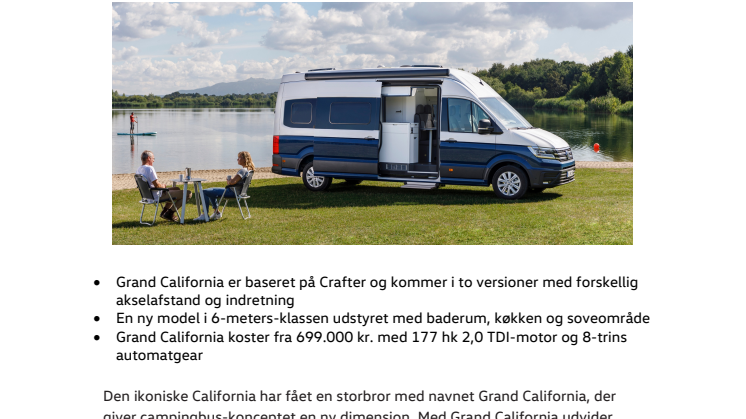 Danmarkspremiere på Ferie for Alle i Herning messecenter: Grand California fra 699.000 kr.