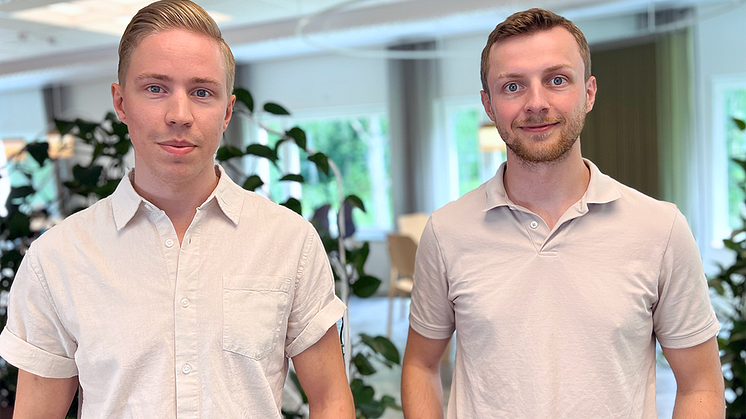 Jesper Jonsson, Underhållsingenjör och Viktor Holmberg, Verksamhetsutvecklare.