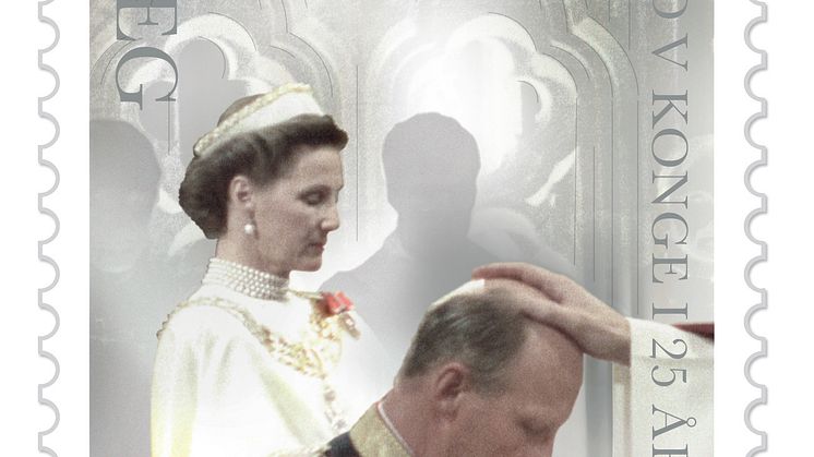 Posten feirer kongejubileet med frimerke