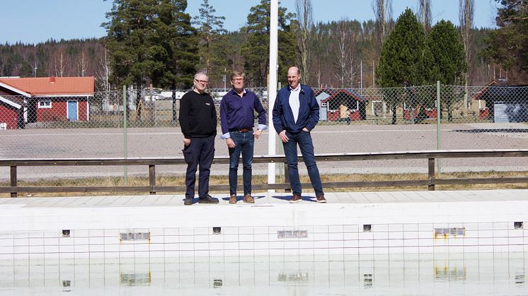 Tord Skifs - Barnens Dag Föreningen Vansbro, Jan Palander - Generalsekreterare Vansbrosimningen och Ulf Nilsson - Barnens Dag Föreningen Vansbro vid Plasket. 