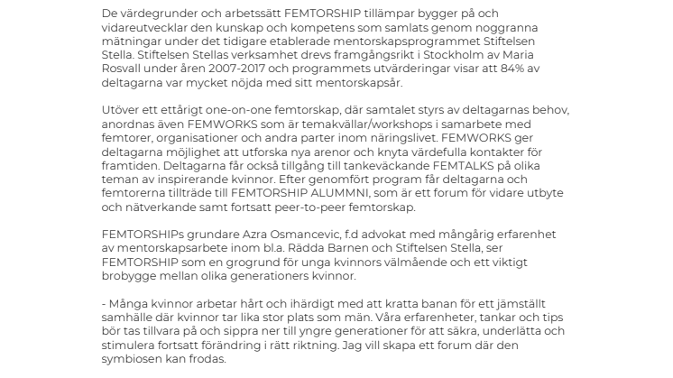 FEMTORSHIP – Sveriges första femtorskapsprogram för unga kvinnor är här!