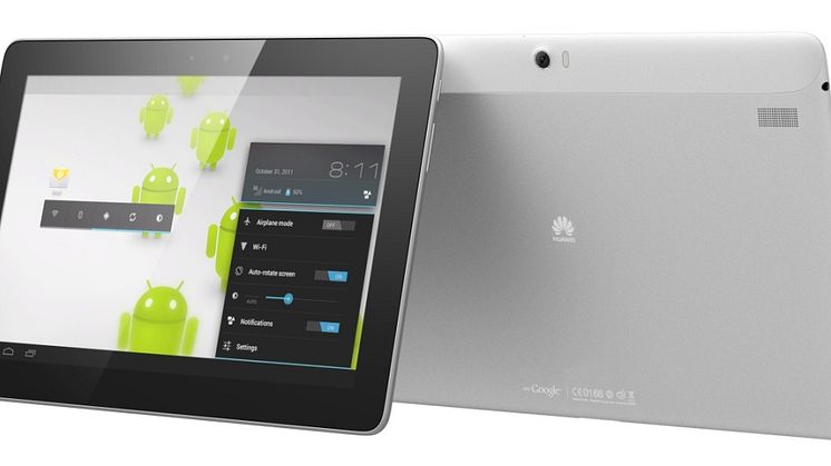Huawei introducerar världens första 10-tums surfplatta med fyra kärnor - Underhållningsplattan MediaPad 10 FHD är här!