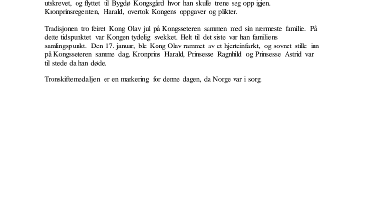 Markerer 25 år siden tronskiftet med spesialutgave i sølv og gull