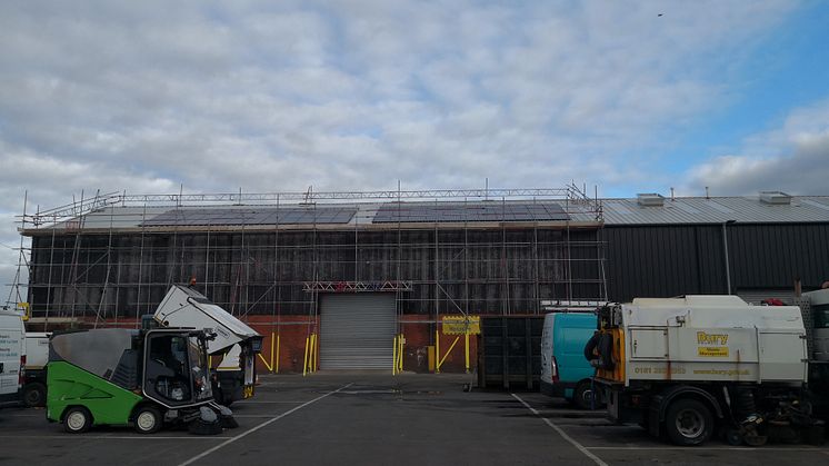 Solar panels installed at Bradley Fold