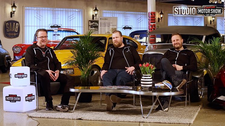 Studio Custom Motor Show personal Från vänster till höger Mikael Johansson, Hans-Ove Boberg Daniel Lindstedt
