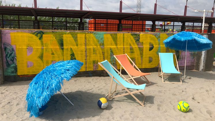 Strandhäng Banana Bay under uppbyggnad