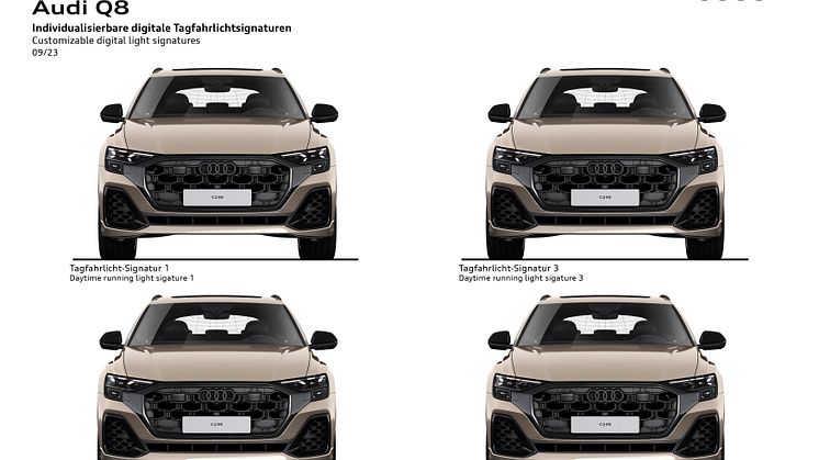 Audi Q8 individuelle digital light signaturer