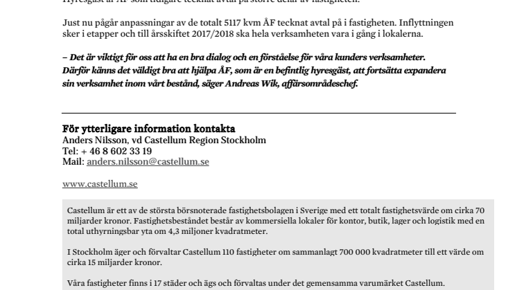 Castellum i Stockholm fyller upp i Marievik