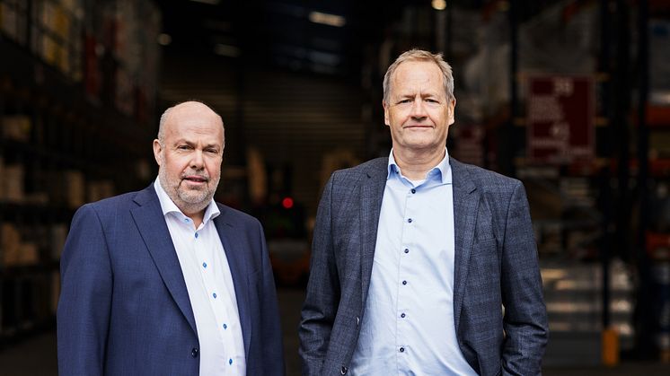Adm. dir. Michael Madsen og koncernchef Peter H. Christiansen, Bygma