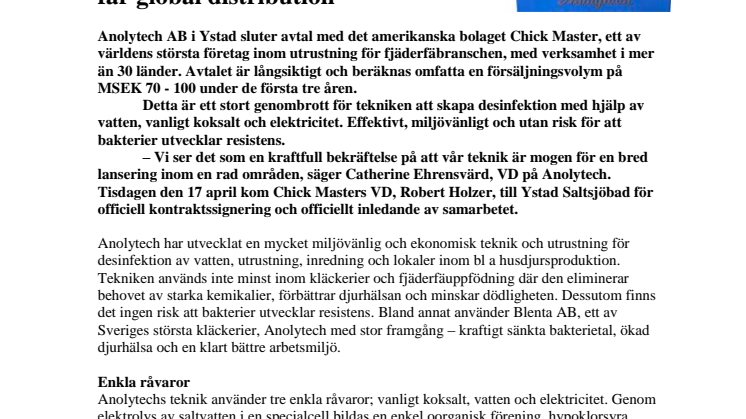 Anolytech: Miljövänlig desinfektion från Ystad får global distribution