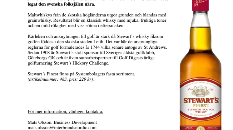 Stewart´s Finest får nytt utseende