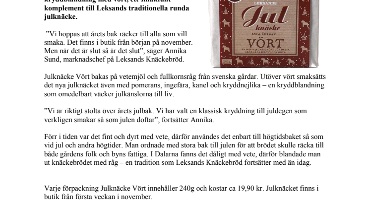 Årets julknäcke i limited edition – Vört!