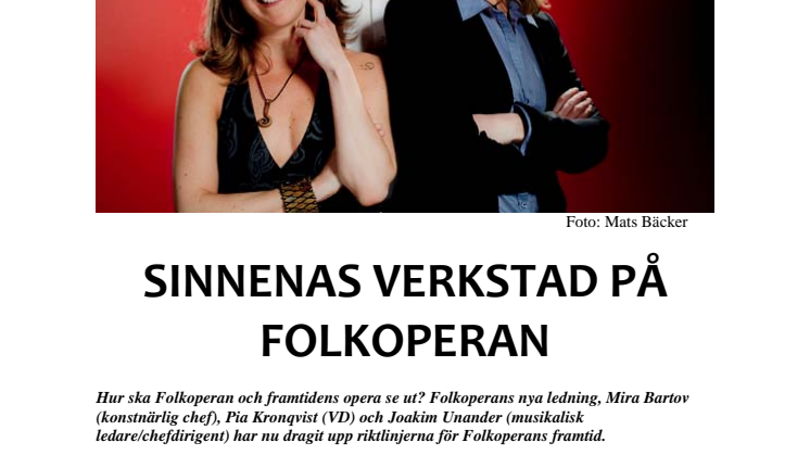 Sinnenas verkstad på Folkoperan