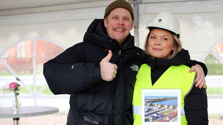 Första spadtaget för HSB brf Vattenbrynet 