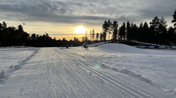 Snöpremiär på Mora skidstadion fredag 11 november 2022. 