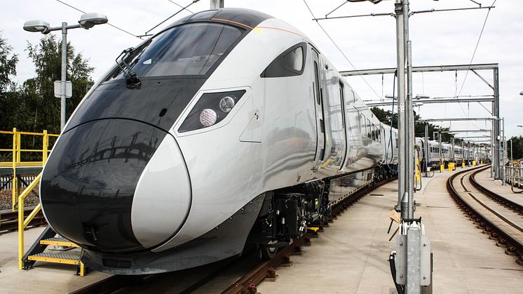 Intercity train at Doncaster depot