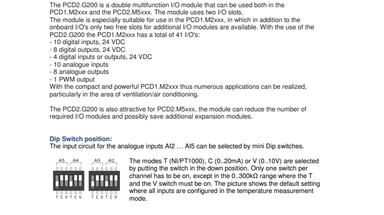SAIA PCD2.G200 Multifunktions I/O modul