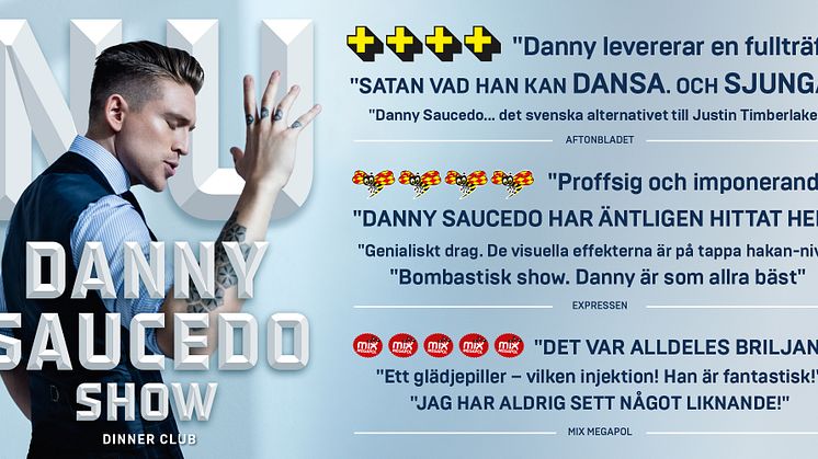 Succé och biljettrusning till Danny Saucedos show på Hamburger Börs! Nu släpps extraföreställningar.
