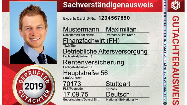 DGuSV SACHVERSTÄNDIGENAUSWEIS