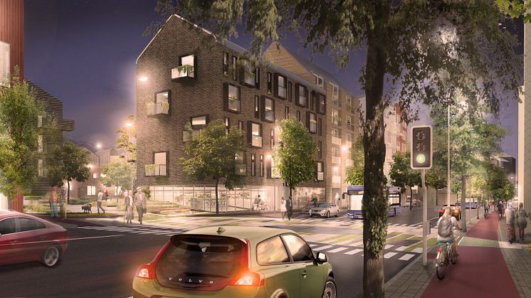 Poseidon och Egnahemsbolaget bygger 500 nya bostäder i Backa Röd