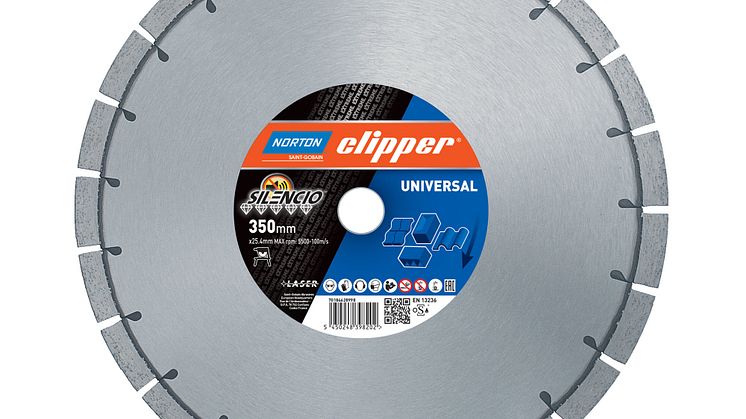 70184628998  Norton Clipper Silencio Universal 350mm Diamond Blade_74545