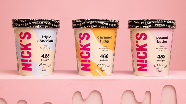 De nya veganska nyheterna från Nick's som säljs exklusivt på 7-Eleven. 