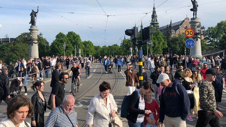 En tredjedel av de intervjuade under den nyss avslutade trafiksmarta testveckan uppgav att de föredrar att promenera till Djurgården.
