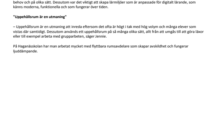​Färgglatt, funktionellt och flexibelt när Lekolar inreder Haganässkolan i Älmhult
