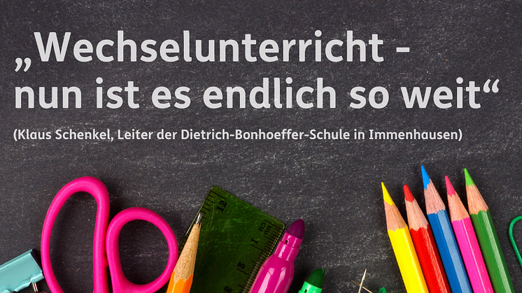 Vorfreude auf Wechselunterricht als aktuell „einzige Möglichkeit“ an Bonhoeffer-Schule in Immenhausen