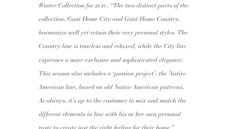 Gant and the Kennedy Green House project