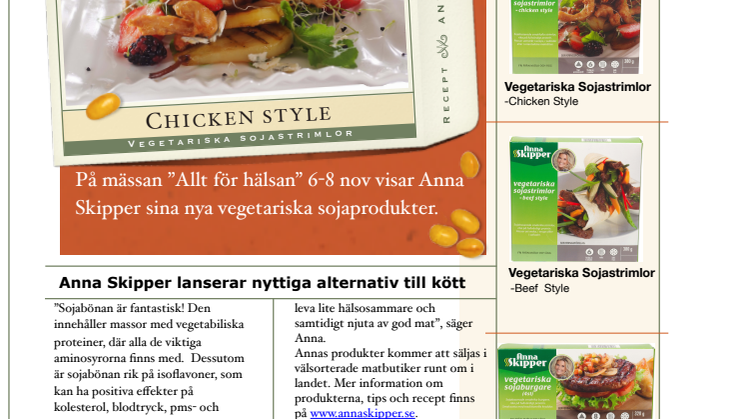 Snabbt, gott och nyttigt. Skipper lanserar nyttig vegetarisk snabbmat!