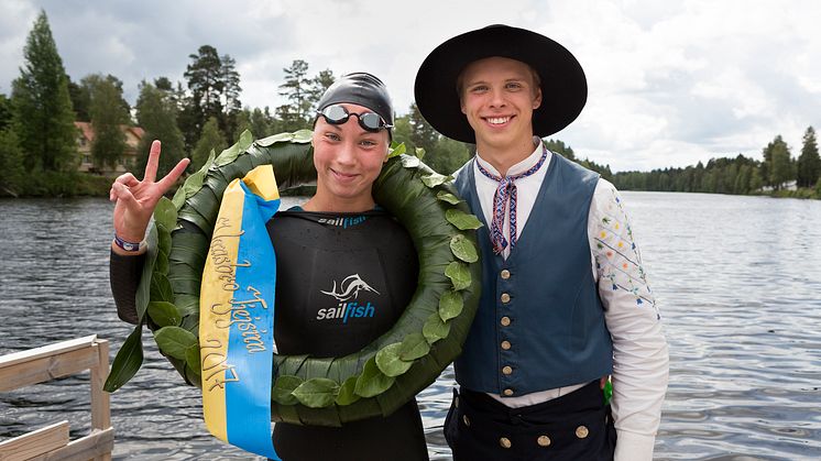 Ellen Olsson tog hem segern i Vansbro Tjejsim. Foto: Mickan Palmqvist, Ateljé L-Foto