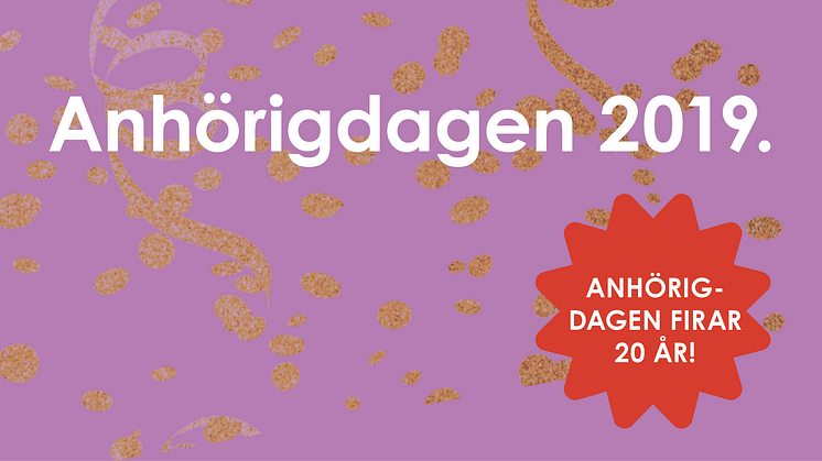 Pressinbjudan: Anhörigdagen på Conventum firar 20 år med en jubileumsfestkväll!