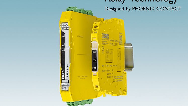 Powerful new safety relays are just 6 mm wide