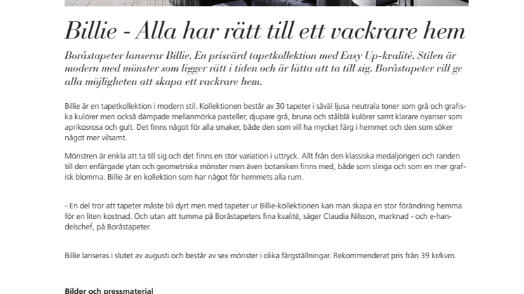 Billie - Alla har rätt till ett vackrare hem