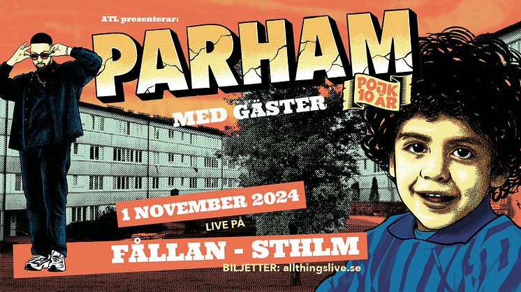 Parham ansluter till All Things Live och firar 10-årsjubileum av debutalbumet "Pojk" med stor konsert på Fållan
