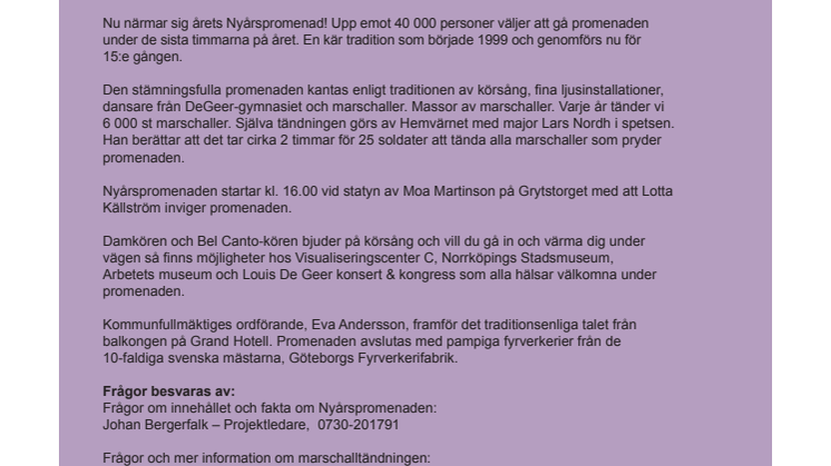 Nyårspromenaden - stans mest upplysta promenad