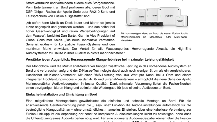PM Garmin FUSION Apollo Verstärker