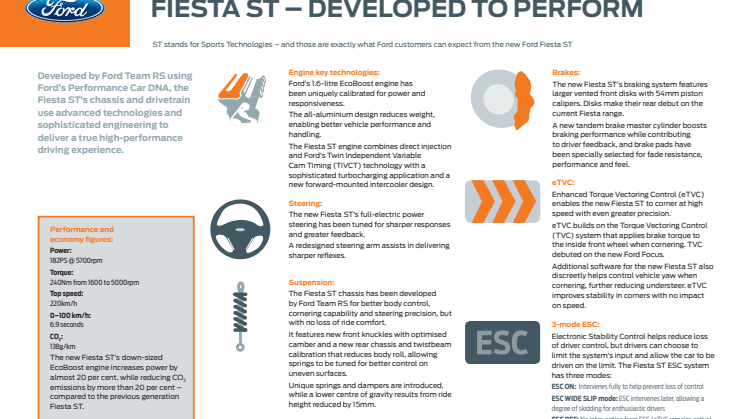 FIESTA ST - DEVELOPED TO PERFORM