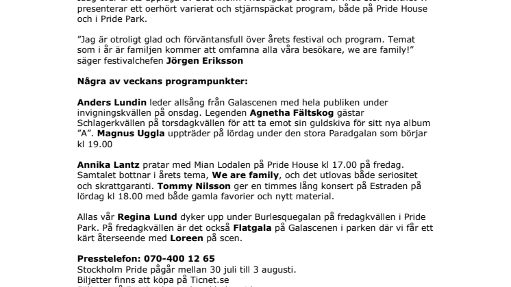 Höjdpunkter från Stockholm Pride 2013