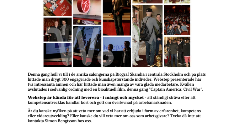 Vi vill rikta ett Stort Tack! till alla som kom och lyssnade till Kompetensbion